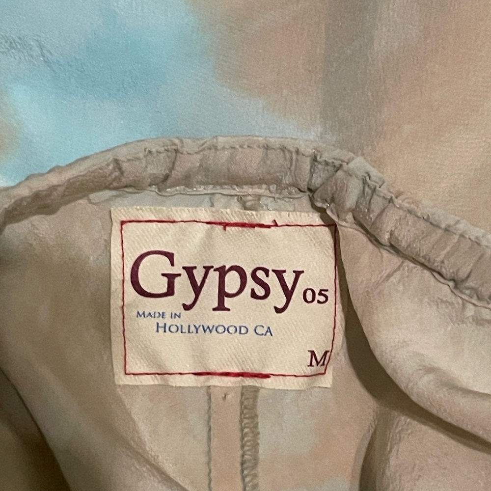 RARE GYPSY 05 Alex Silk Tie Dye Maxi Dress Tie-Dye Flowy Tie Bust Hippie Medium - Picture 3 of 10